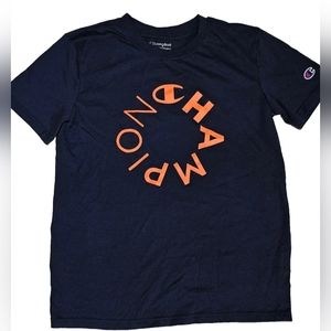 Champion Authentic Boys Youth Shirt Size L Blue